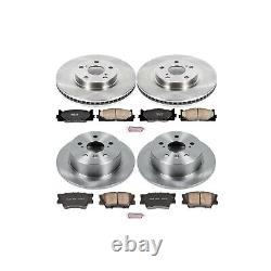 Powerstop KOE6480 4-Wheel Set Brake Discs And Pad Kit Front & Rear for Camry