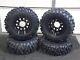 Prairie 300 25 Quadking Atv Tire- Itp Black Atv Wheel Kit Bigghorn 12f537 R537