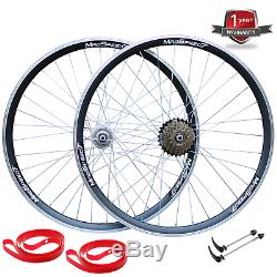 QR 700c Road Racing Bike Front Rear Wheel Set 6/7/8 Speed Freewheel Shimano