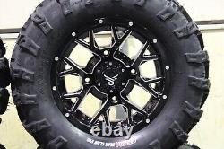 Ranger 570 26 Bear Claw Evo 14 Barbwire Blk Atv Tire & Wheel Kit Pol3ca