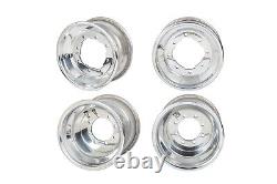 Raptor 700 660 Front Rear Wheels 10x5 9x8 Alba Racing Polish Rolled