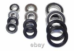 Raptor YFM660R 660 All Front and Rear Wheel and Axle Bearings Seals 2001 2005