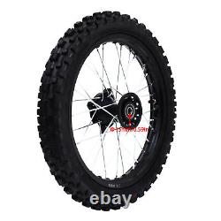 Rear Wheel Rim 80/100-12+Front Wheel Rim 60/100-14Tire Assy For Dirt Pit Bike
