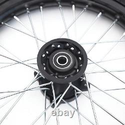 Rear Wheel Rim 80/100-12+Front Wheel Rim 60/100-14Tire Assy For Dirt Pit Bike