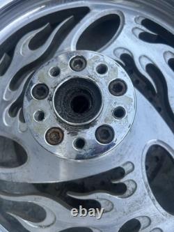 RevTech Inferno Flame Wheels 21 Front 16 Rear Harley Davidson Chopper Custom