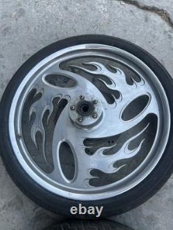 RevTech Inferno Flame Wheels 21 Front 16 Rear Harley Davidson Chopper Custom