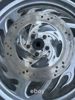 RevTech Inferno Flame Wheels 21 Front 16 Rear Harley Davidson Chopper Custom