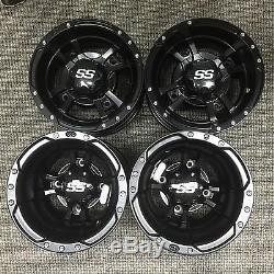 SET OF 4 ITP SS112 Rims Yamaha Raptor 700 660 350 250 Four wheels Matte Black