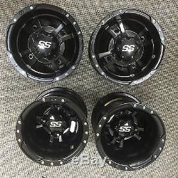 SET OF 4 ITP SS112 Rims Yamaha Raptor 700 660 350 250 Four wheels Matte Black