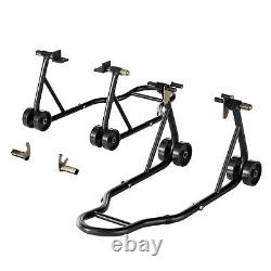 SPECSTAR Motorcycle Stands 882 Lbs Capacity Front Rear Wheels Lift Combo with