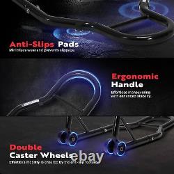 SPECSTAR Motorcycle Stands 882 Lbs Capacity Front Rear Wheels Lift Combo with