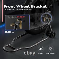 SPECSTAR Motorcycle Stands 882 Lbs Capacity Front Rear Wheels Lift Combo with
