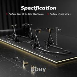 SPECSTAR Motorcycle Stands 882 Lbs Capacity Front Rear Wheels Lift Combo with