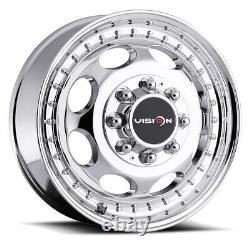 Set 4 16 Vision HD 181Z 2 Front 2 Rear Dually Chrome Wheels 16x6 8x6.5 Rims