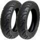 Set of 2 Universal 90/90-10 Motorcycle Tires for Scooters & Mopeds