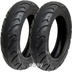 Set of 2 Universal 90/90-10 Motorcycle Tires for Scooters & Mopeds