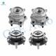 Set of 4 Front-Rear Wheel Hub Bearing Assembly For 2008-2013 Nissan Rogue AWD