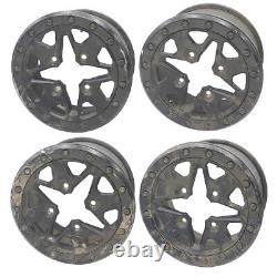 Set of 4 Front and Rear Beadlock Wheels Rings and Bolts for Can-Am Maverick