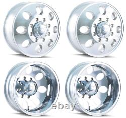 Set of 4 ION Alloy Wheels 167 Polished Front/Rear Dually Wheels 8x165.1 16x6