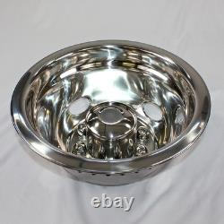 Set of Four 16 8 Lug 4 Hole Dually Wheel Simulators Polished Stainless Steel