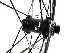 Shimano MT55 26 MTB Wheelset CL Disc Brake Wheels 15mm Front QR Rear Black 897