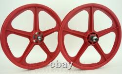 Skyway BMX 20 Tuff Wheels RED 9-TOOTH DRIVER retro NEW wheelset 3/8 14MM
