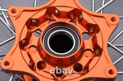 Spoked Supermoto Front + Rear Wheels Rims KTM SXF 450 SX-F 2017-2018 17/17