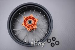 Spoked Supermoto Front + Rear Wheels Rims KTM SXF 450 SX-F 2017-2018 17/17