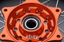 Spoked Supermoto Front + Rear Wheels Rims KTM SXF 450 SX-F 2017-2018 17/17