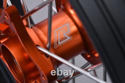 Spoked Supermoto Front + Rear Wheels Rims KTM SXF 450 SX-F 2017-2018 17/17