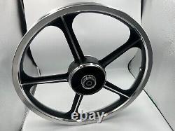 Sport Rims Honda C70 Passport 1 Pair Black With Bearing Bush 5 SPOKES 17 in