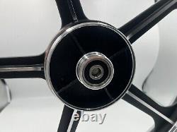 Sport Rims Honda C70 Passport 1 Pair Black With Bearing Bush 5 SPOKES 17 in