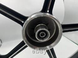Sport Rims Honda C70 Passport 1 Pair Black With Bearing Bush 5 SPOKES 17 in