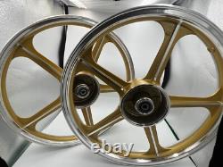 Sport Rims Honda C70 Passport 1 Pair Gold With Bearing Bush 5 SPOKES 17 in
