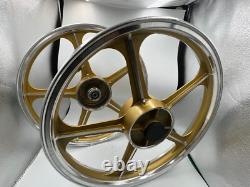Sport Rims Honda C70 Passport 1 Pair Gold With Bearing Bush 5 SPOKES 17 in