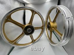 Sport Rims Honda C70 Passport 1 Pair Gold With Bearing Bush 5 SPOKES 17 in