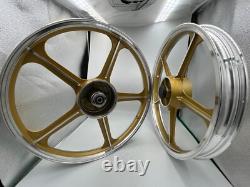 Sport Rims Honda C70 Passport 1 Pair Gold With Bearing Bush 5 SPOKES 17 in