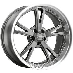 Staggered-Ridler 606 Front20x8.5, Rear20x10 5x5 +0mm Gunmetal Wheels Rims