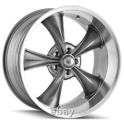 Staggered-Ridler 695 Front18x8, Rear18x9.5 5x4.75 +0mm Gunmetal Wheels Rims