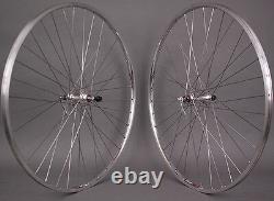 Sun M13 Silver 700c Sealed Bearing Bicycle Wheels 126mm with 14/28 7sp freewheel