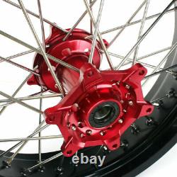 Supermoto 17 Front Rear Wheel Set for Honda CRF250R CRF450R 04-12 CR125R CR250R