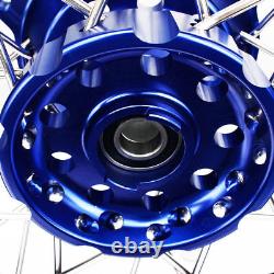Suzuki DR650 1996-2023 Supermoto Wheels set 17 Supermotard Black blue hub
