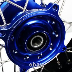 Suzuki DR650 1996-2023 Supermoto Wheels set 17 Supermotard Black blue hub