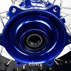 Suzuki DR650 1996-2023 Supermoto Wheels set 17 Supermotard Black blue hub