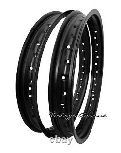 Suzuki Pe175 Rm100 Rm125 Aluminium (black) Wheel Rim Front 21 Rear 18