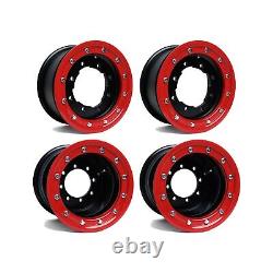 TRX 450r 400ex Front Rear Wheels Beadlock 10x5 8x8 Alba Racing OEM Matte BR 41