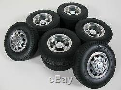 Tamiya Rc 1/14 Aluminum Front & Rear Truck Wheel Rim Tire Semi Tractor Trailer