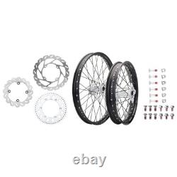 Tusk 1934950115 Impact Complete Front/Rear Wheel Package1.60x21/2.15x18Black Rim