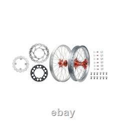 Tusk 1934950199 Impact Complete Front/Rear Wheel Package 1.60x21/2.15x18 Silver