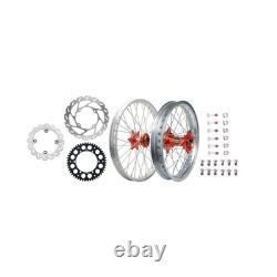 Tusk 1934950199 Impact Complete Front/Rear Wheel Package 1.60x21/2.15x18 Silver